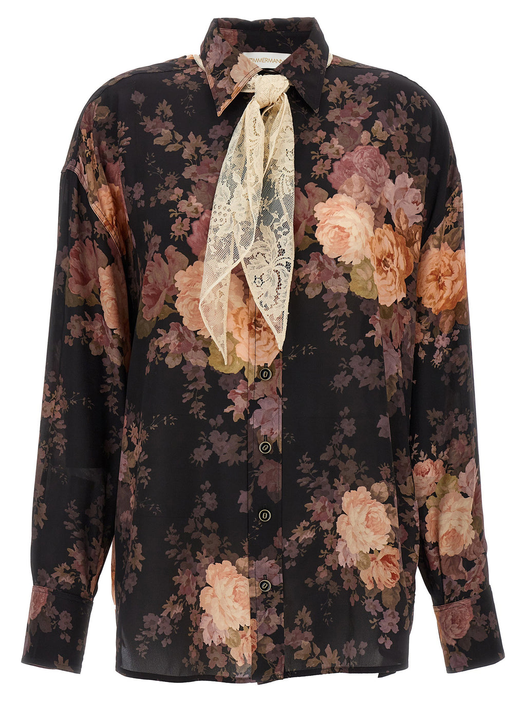 Zimmermann Illustration Lace Scarf Shirt