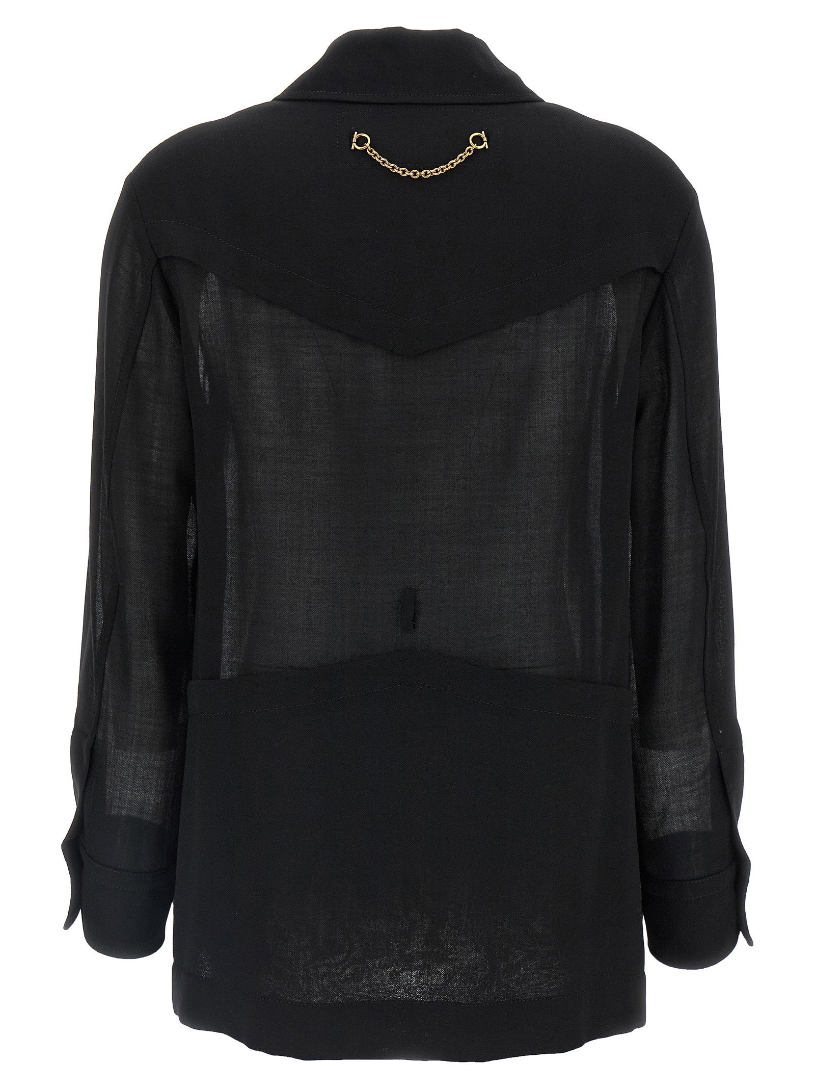 Ferragamo Semi-sheer Wool Jacket