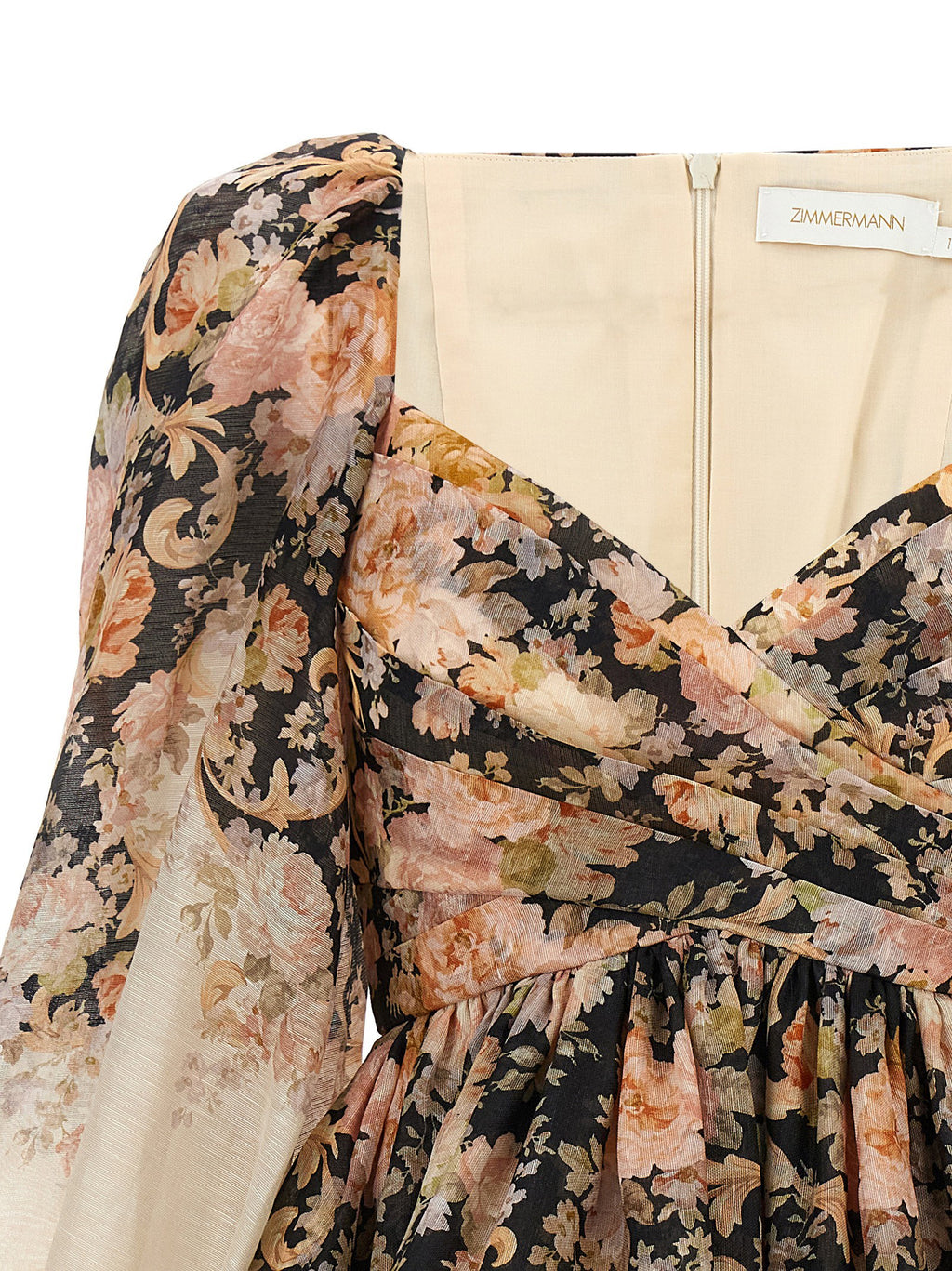 Zimmermann Illustration Draped Mini Dress