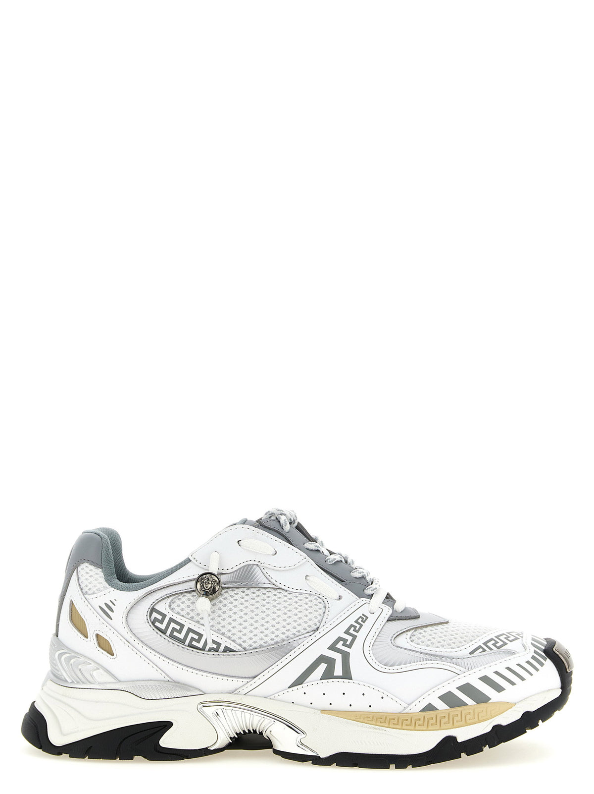 Versace Icaro Mesh And Leather Fabric Sneakers