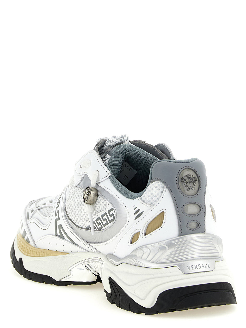 Versace Icaro Mesh And Leather Fabric Sneakers