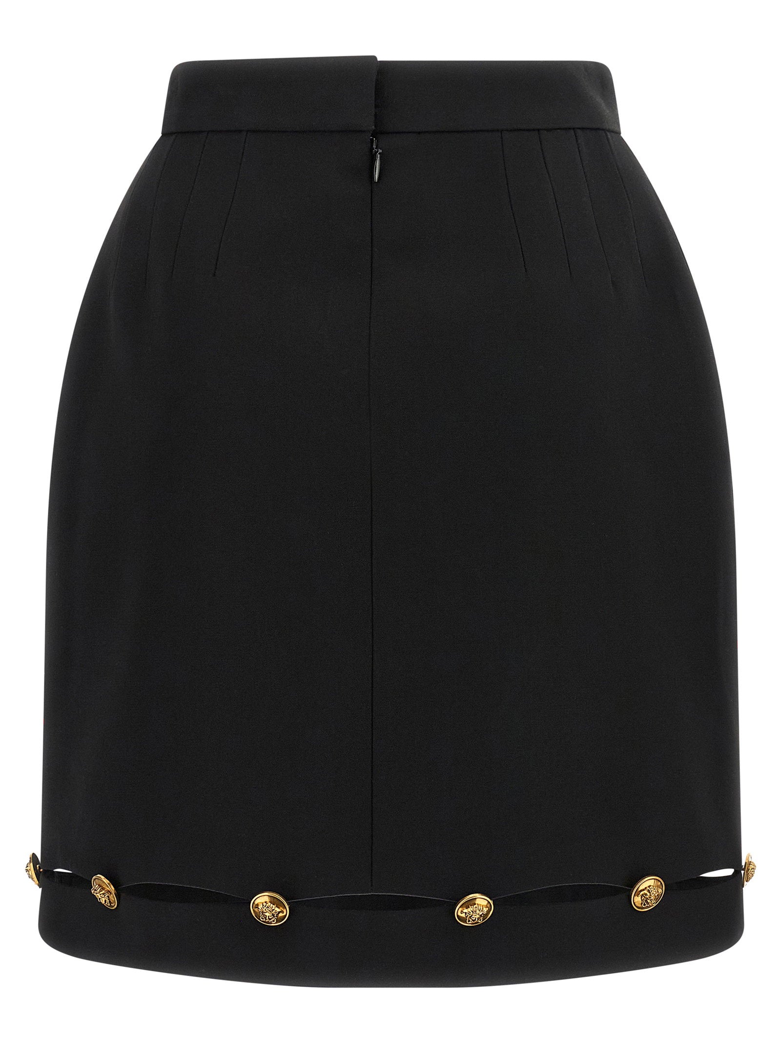 Versace Grain De Poudre Wool Skirt