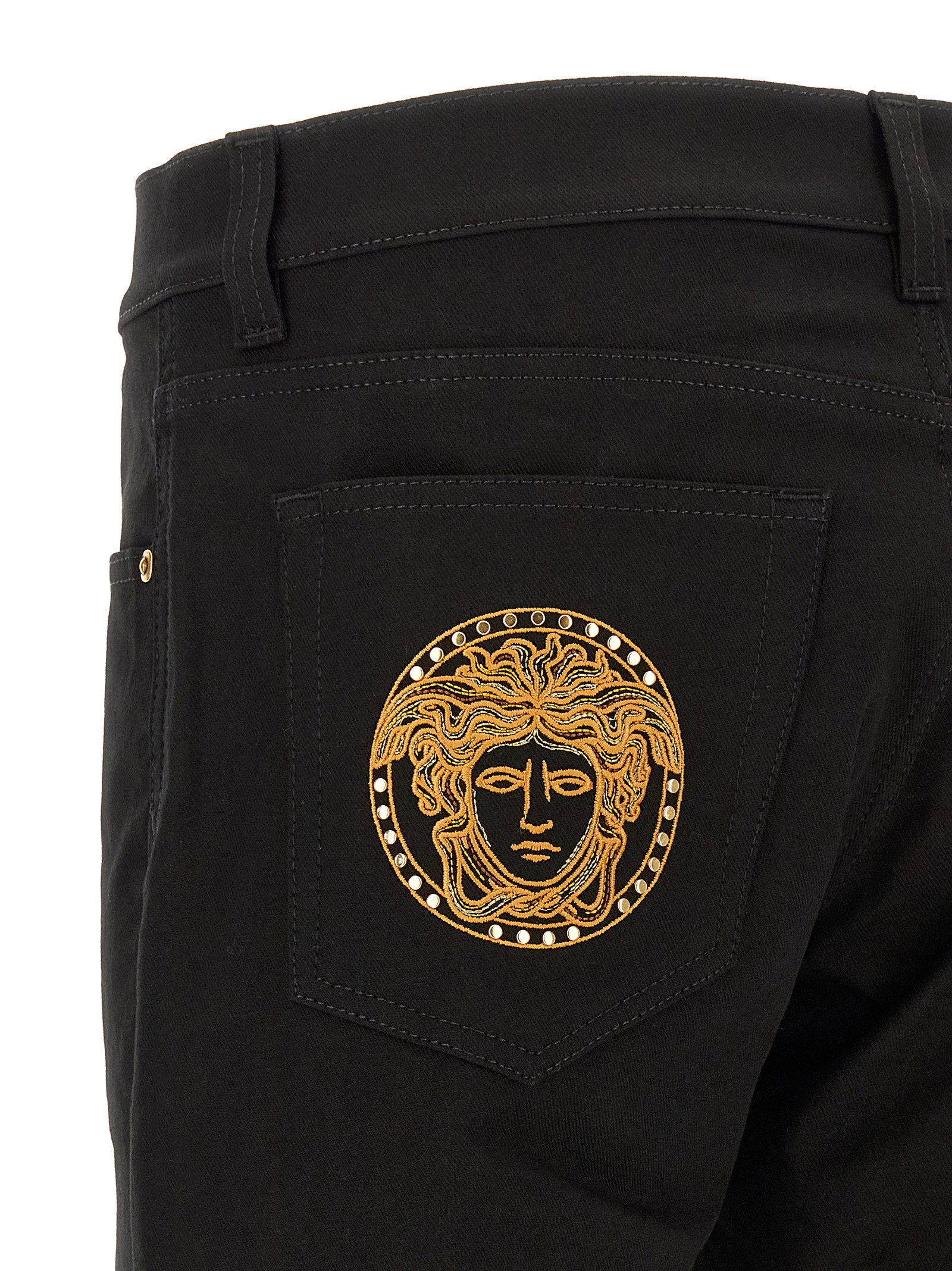 Versace Medusa Embroidery Jeans