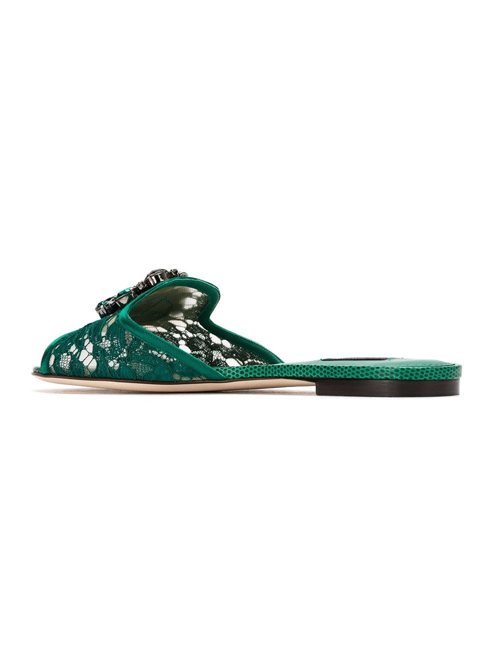 Dolce & Gabbana Slippers in lace with crystals