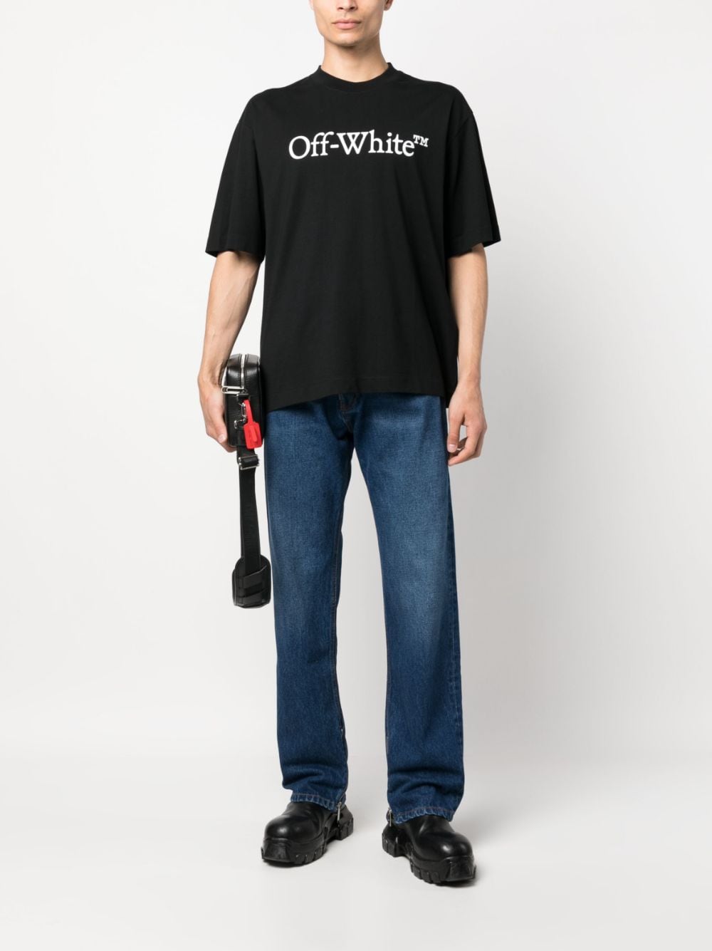 Off White High-waisted straight jeans