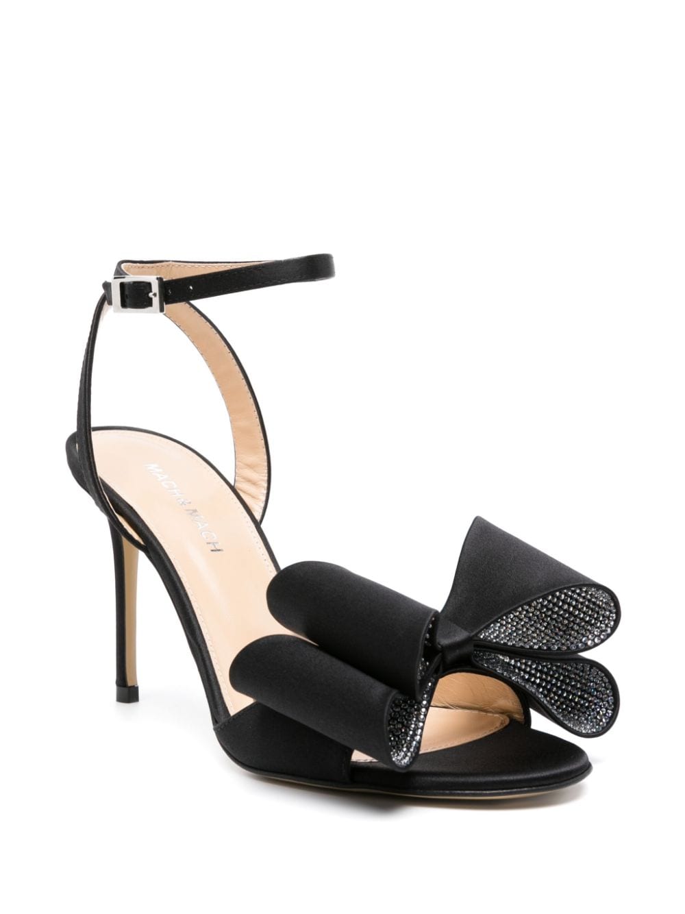 Mach & Mach PRE Le Cadeau'' Round Toe Satin Sandals