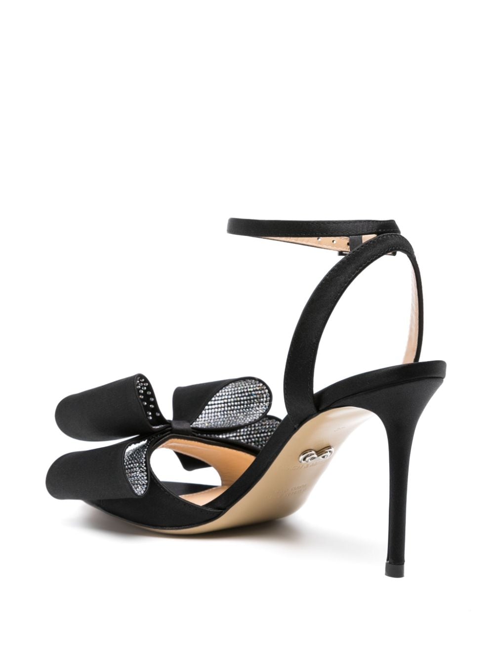 Mach & Mach PRE Le Cadeau'' Round Toe Satin Sandals