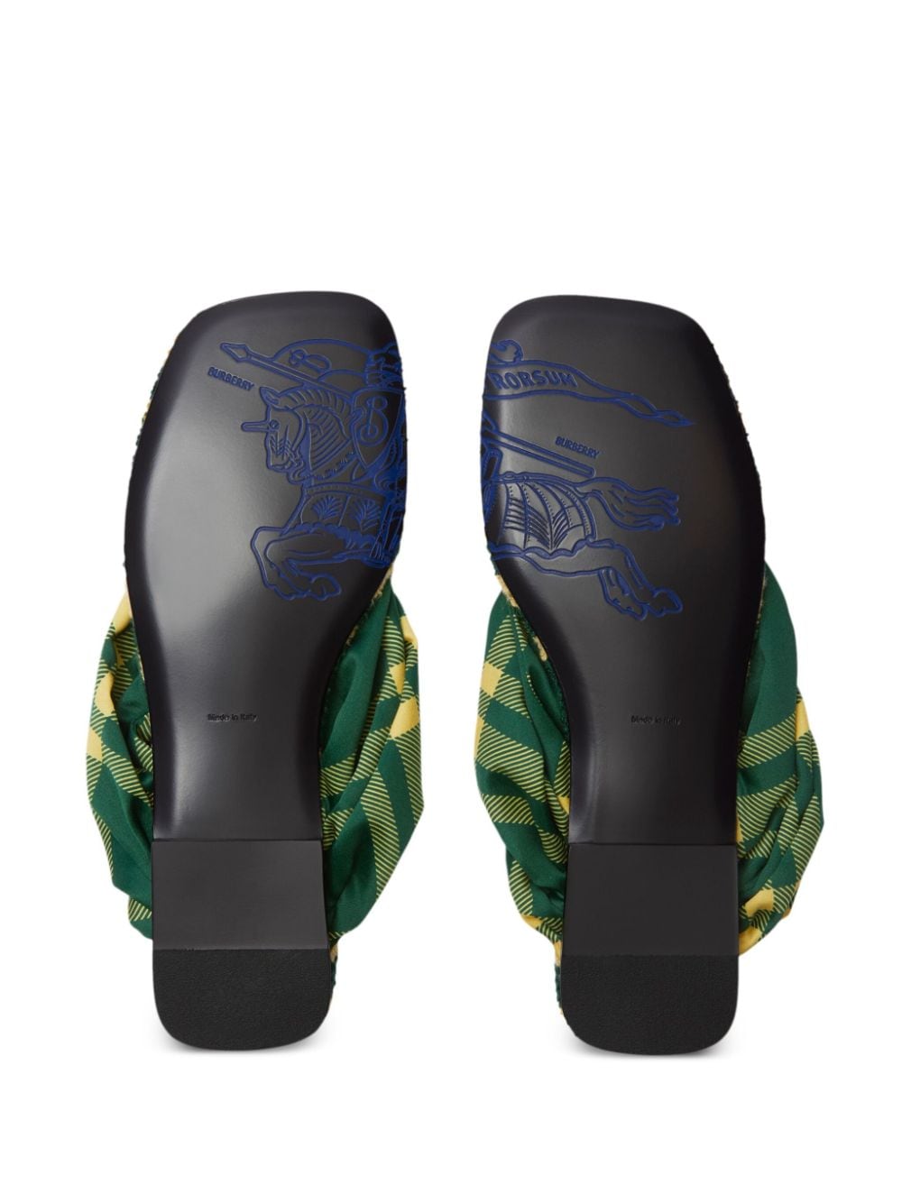 Burberry check pool flat slides