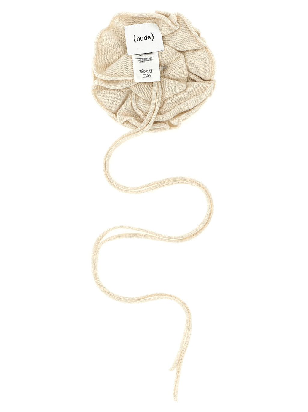 Nude Knitted Pin With Drawstring