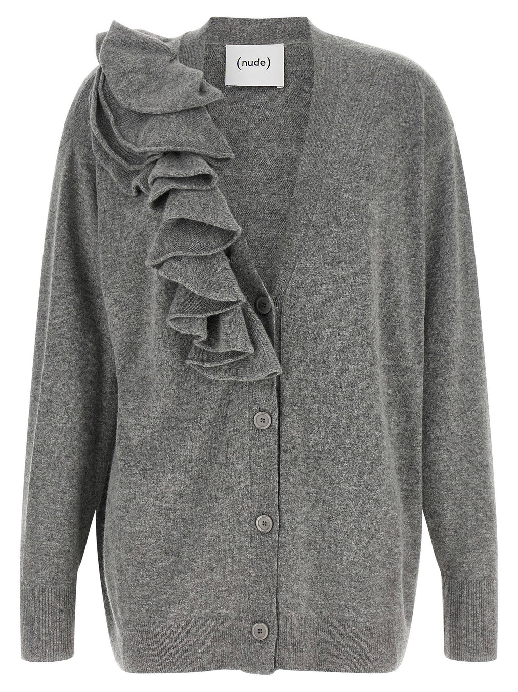 Nude Ruffle Cardigan
