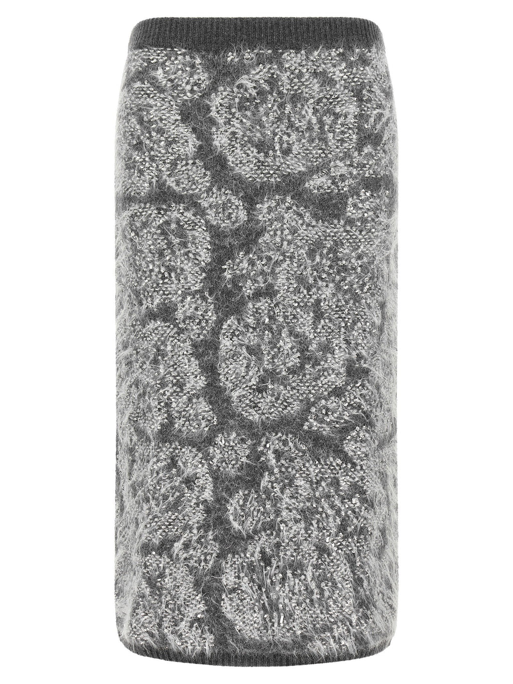 Nude Jacquard Knit Skirt