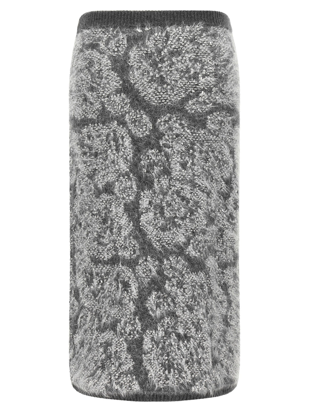 Nude Jacquard Knit Skirt