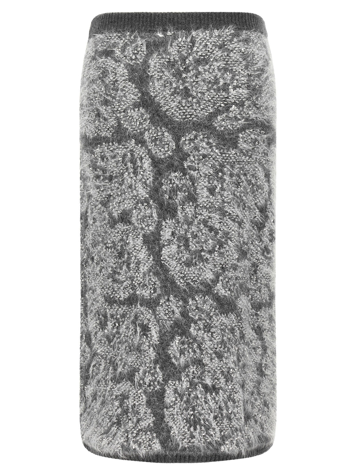Nude Jacquard Knit Skirt