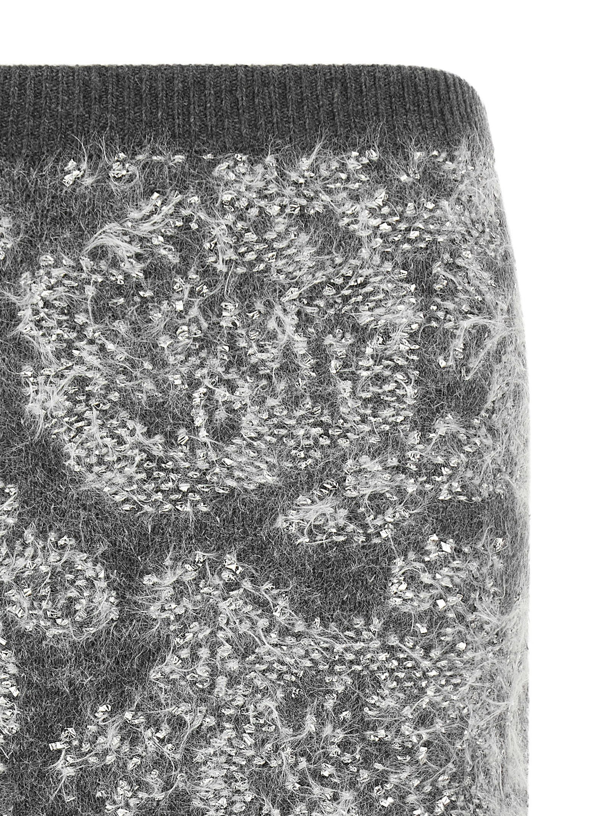 Nude Jacquard Knit Skirt