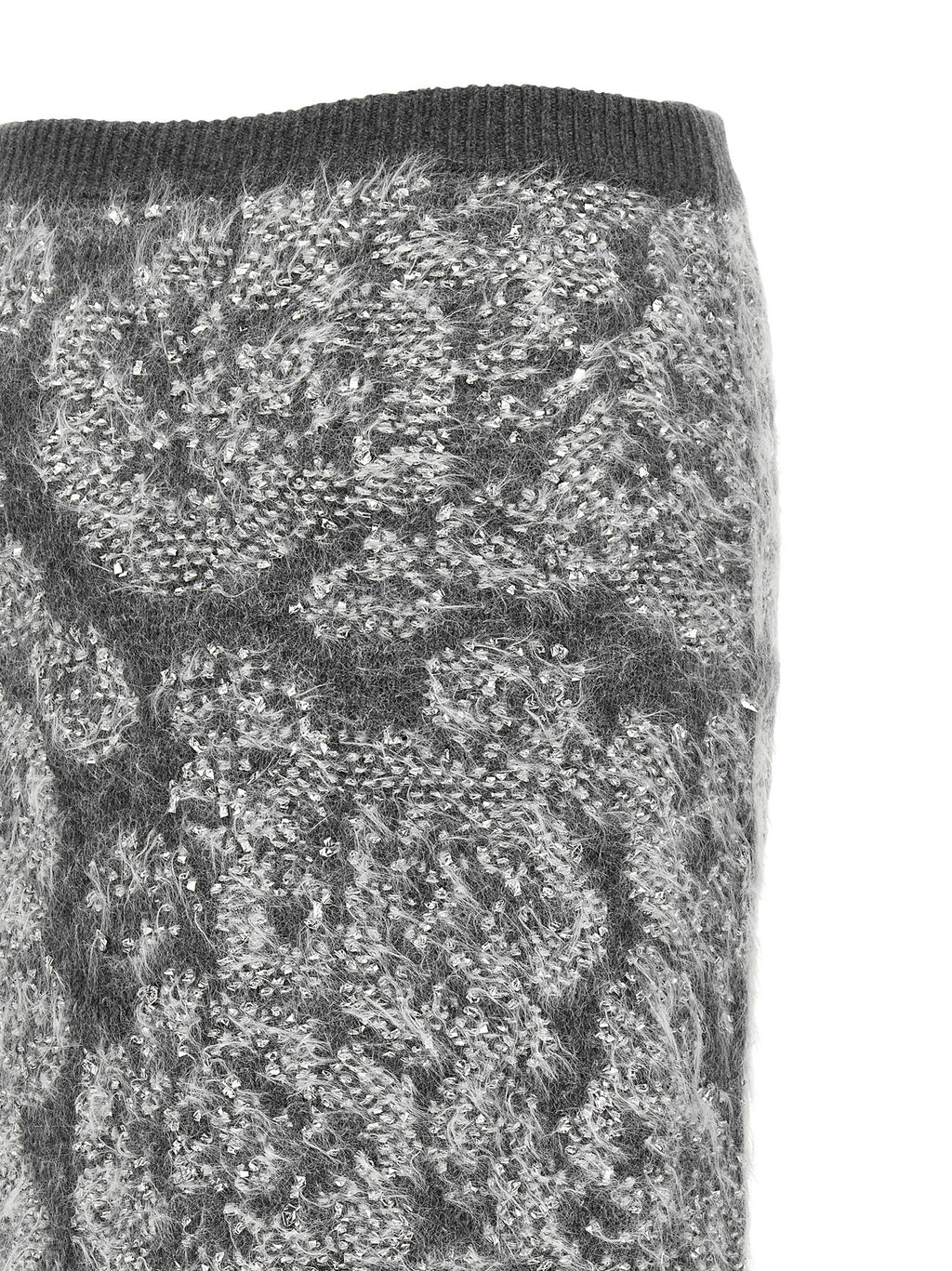 Nude Jacquard Knit Skirt