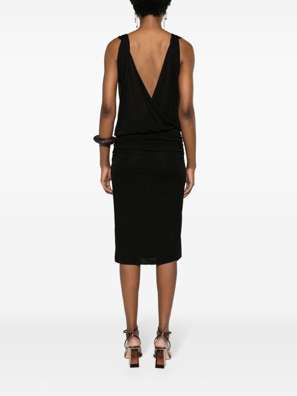 Saint Laurent V-necked mini dress