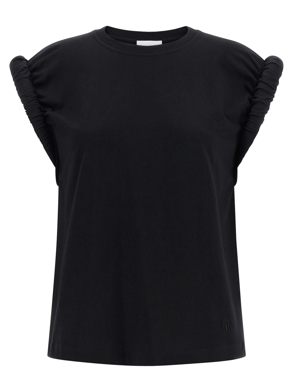 Nude Curled Sleeve T-shirt