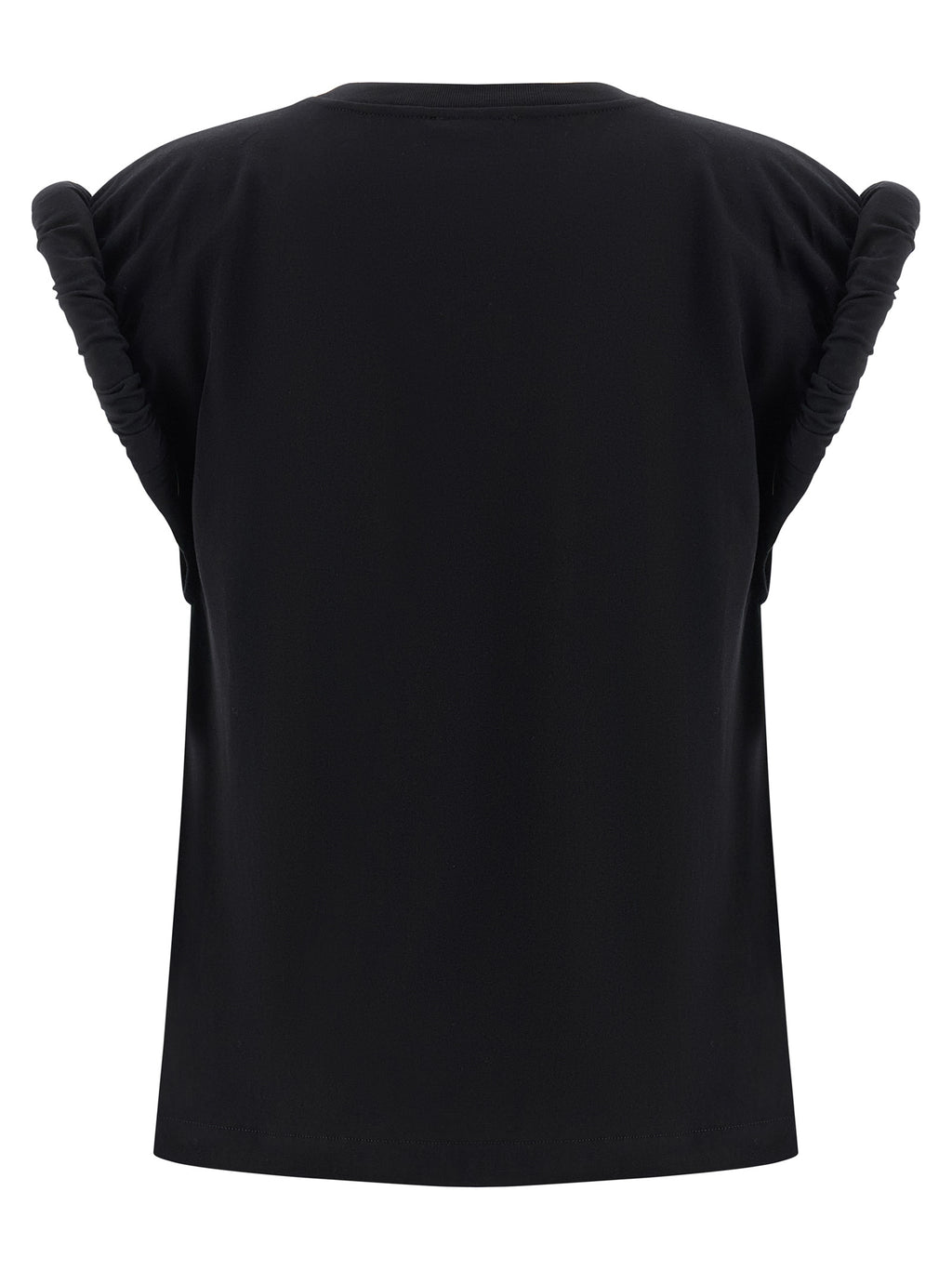 Nude Curled Sleeve T-shirt