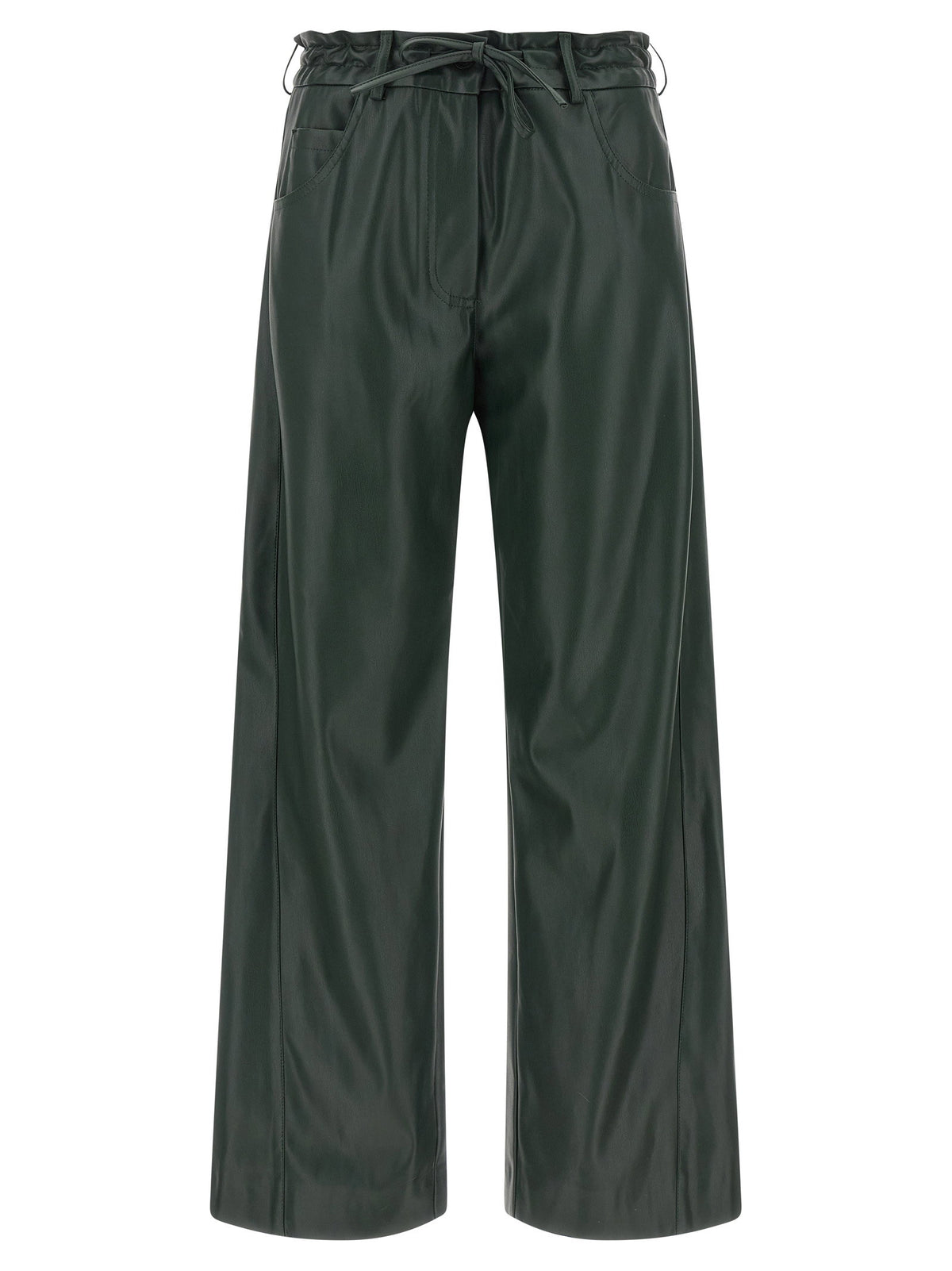 Nude Faux Leather Trousers