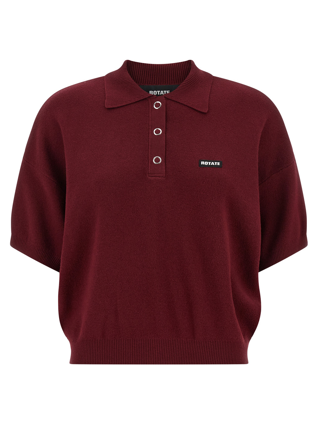 Rotate Birger Christensen Slinky Knit Polo Shirt