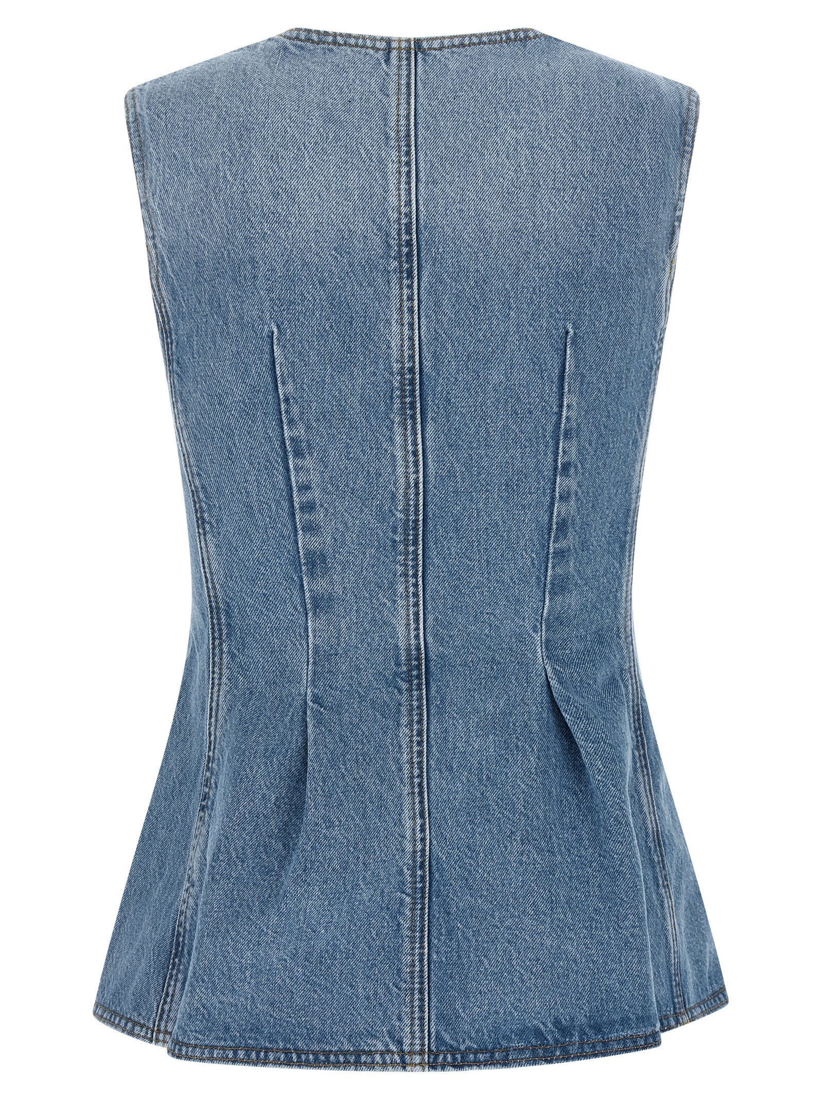 Rotate Birger Christensen Flared Denim Top