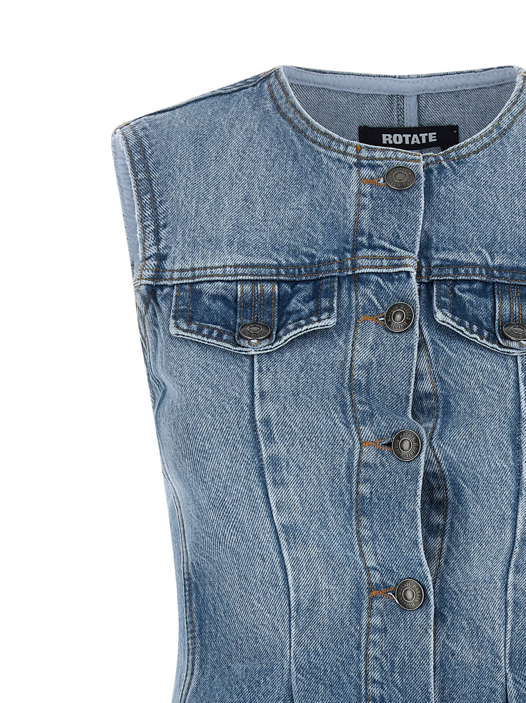 Rotate Birger Christensen Flared Denim Top