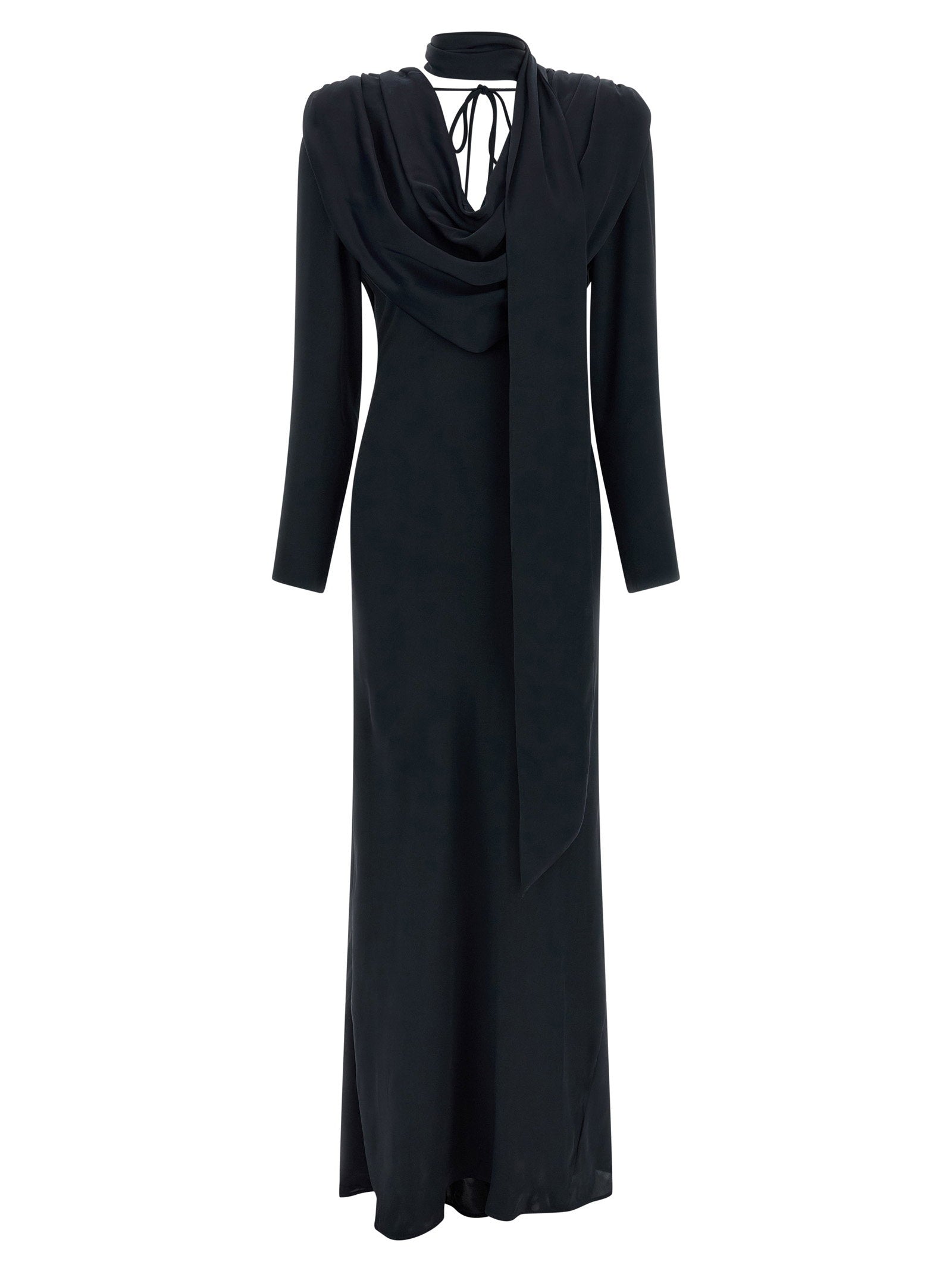 Rotate Birger Christensen Satin Maxi Drapy Dress