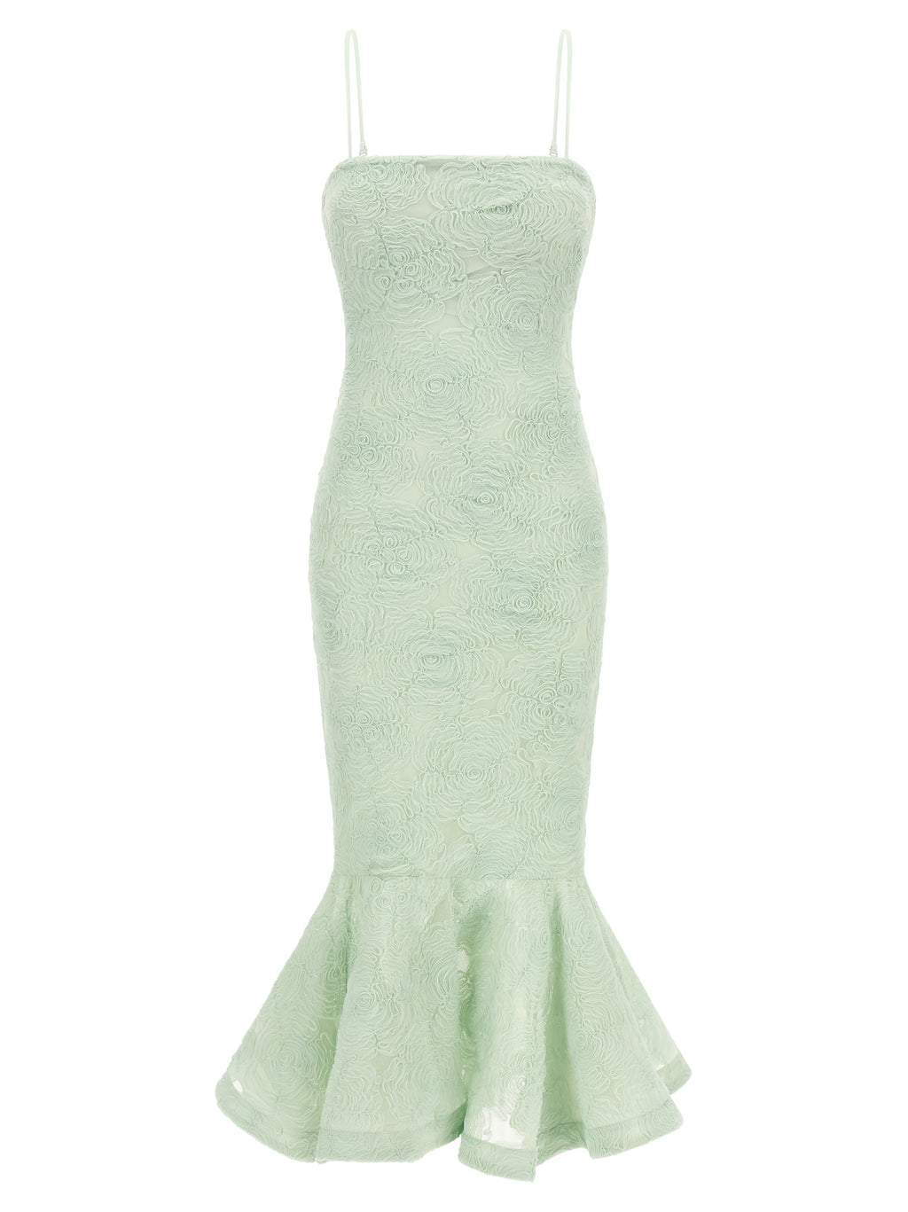 Rotate Birger Christensen Flower Mesh Flounce Dress