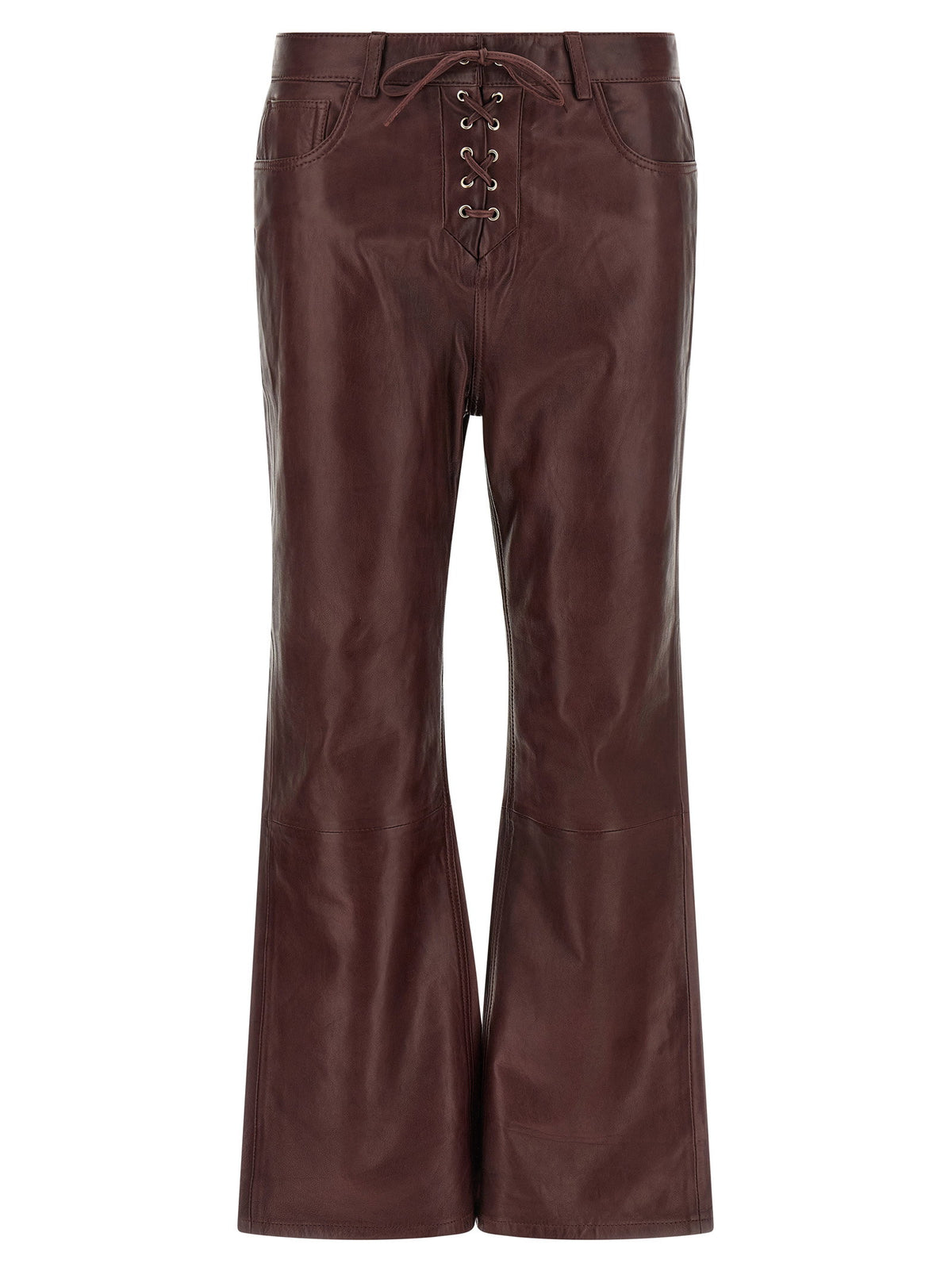 Rotate Birger Christensen Flared Leather-effect Pants