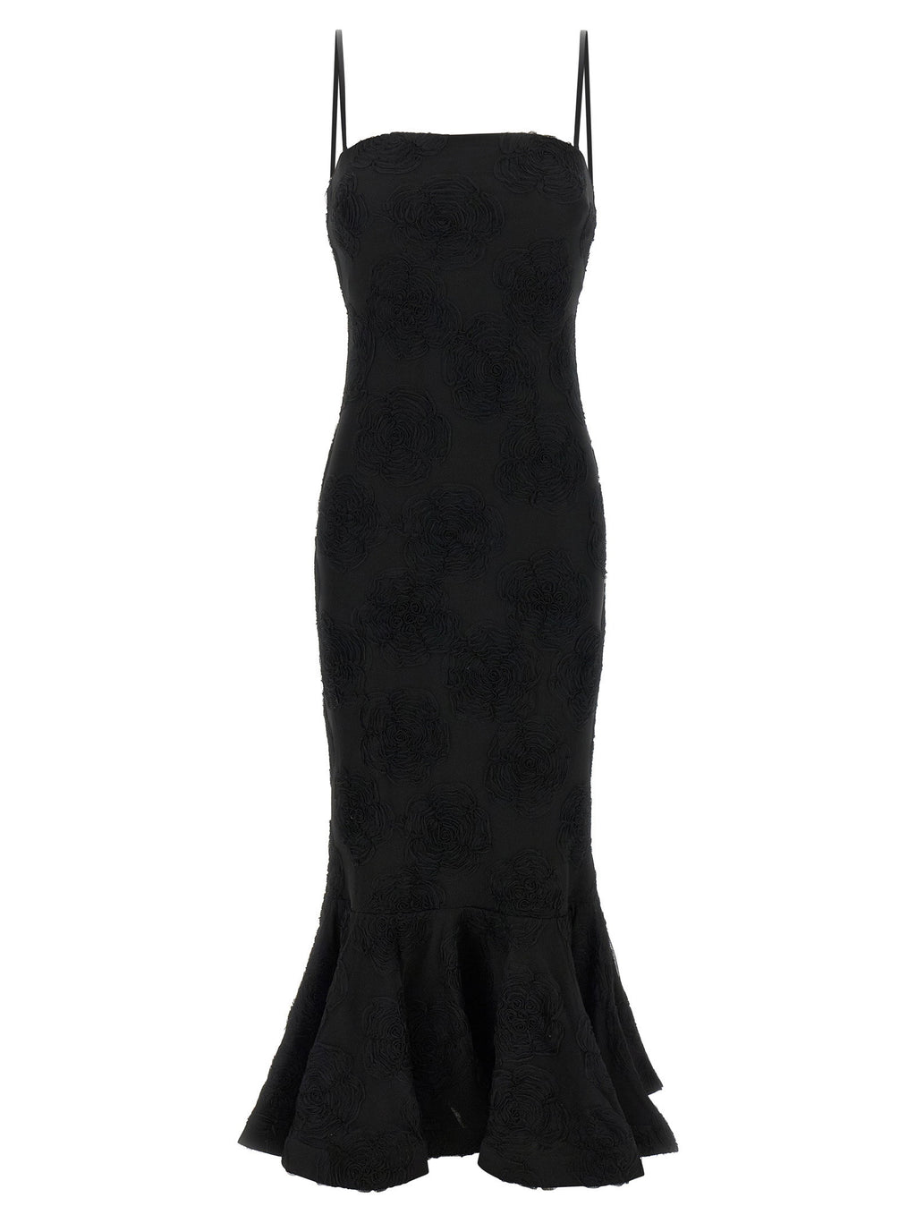 Rotate Birger Christensen Flower Mesh Flounce Dress