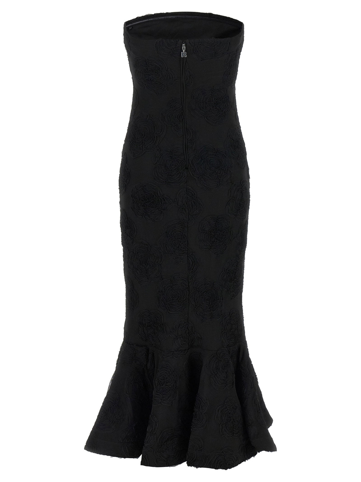 Rotate Birger Christensen Flower Mesh Flounce Dress