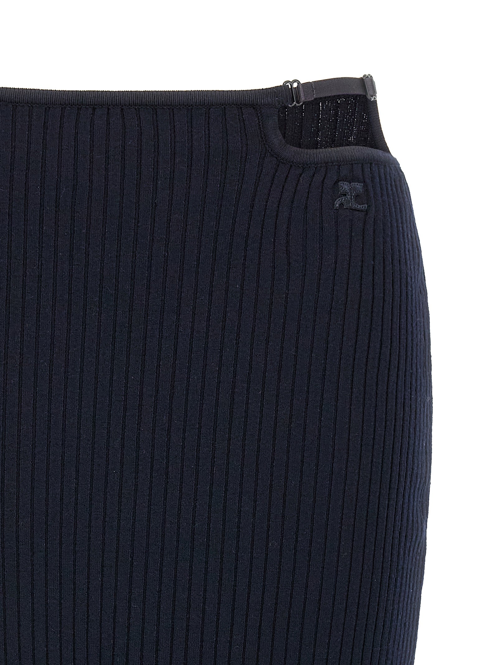 Courreges Loop Rib Knit Skirt