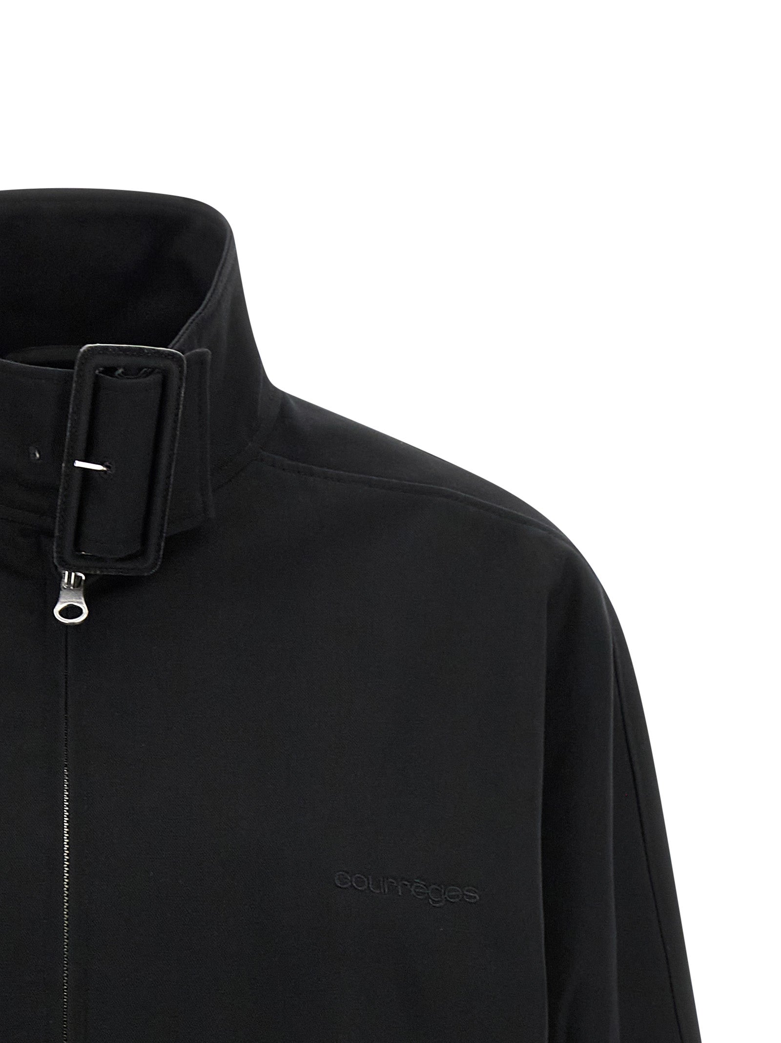 Courreges Buckle Zipped Bomber Jacket