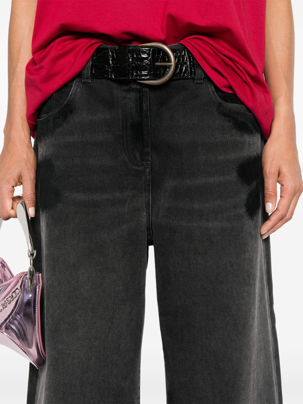 The Attico Wide-leg denim jeans