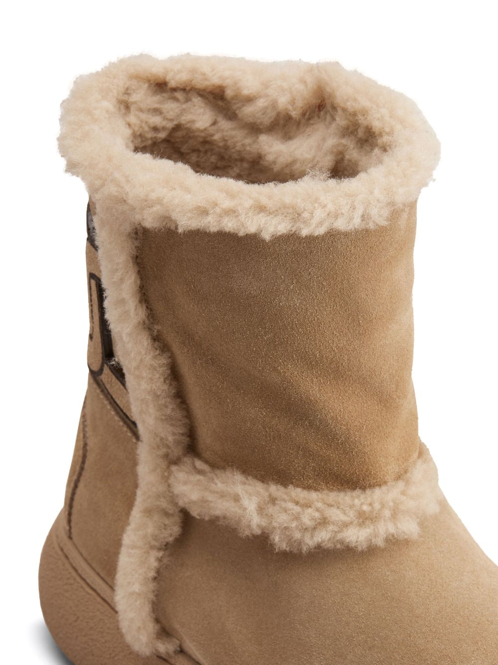 Tod's Kate suede and shearling ankle boots
