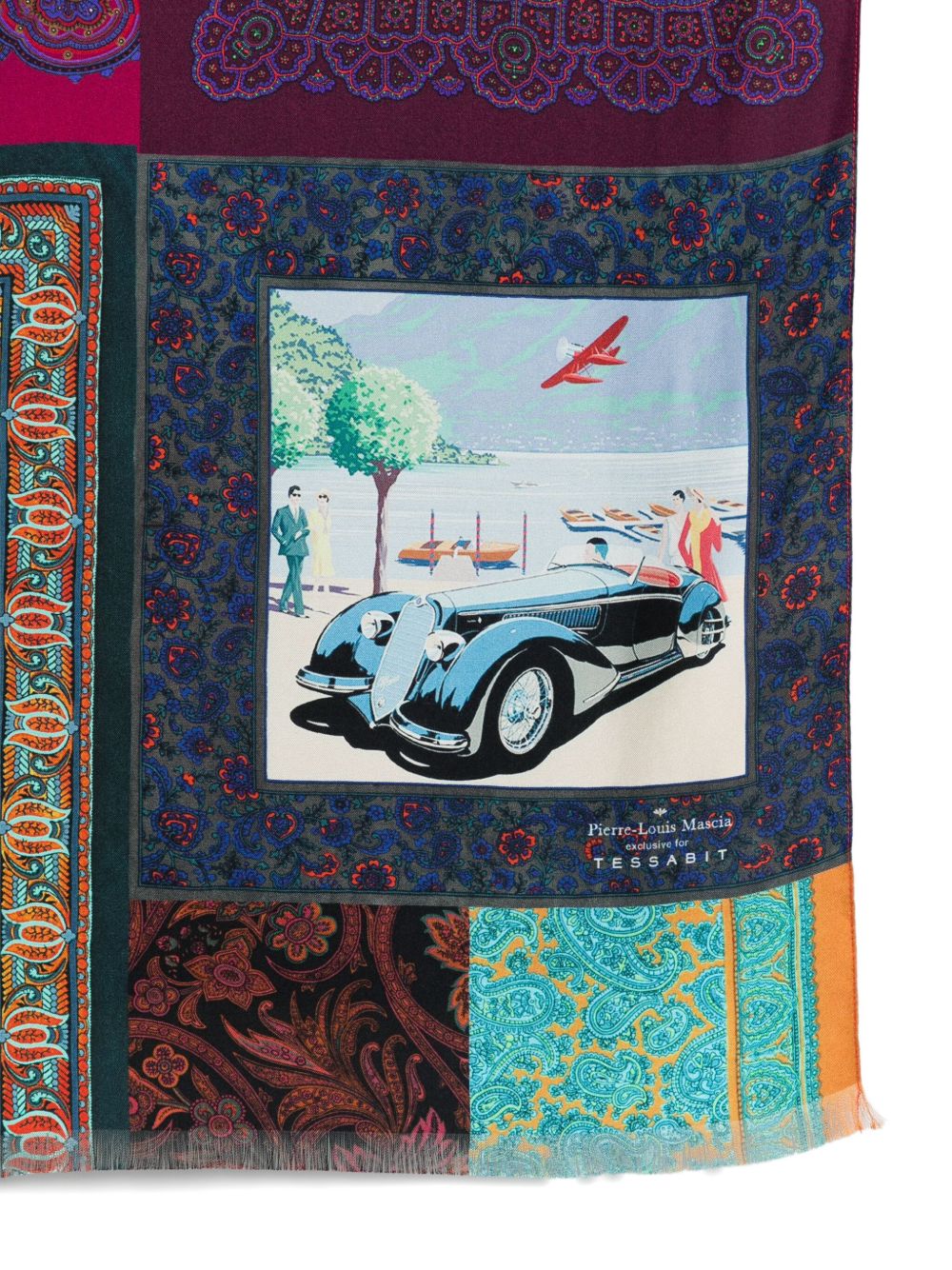 032C Pierre Louis Mascia silk printed scarf