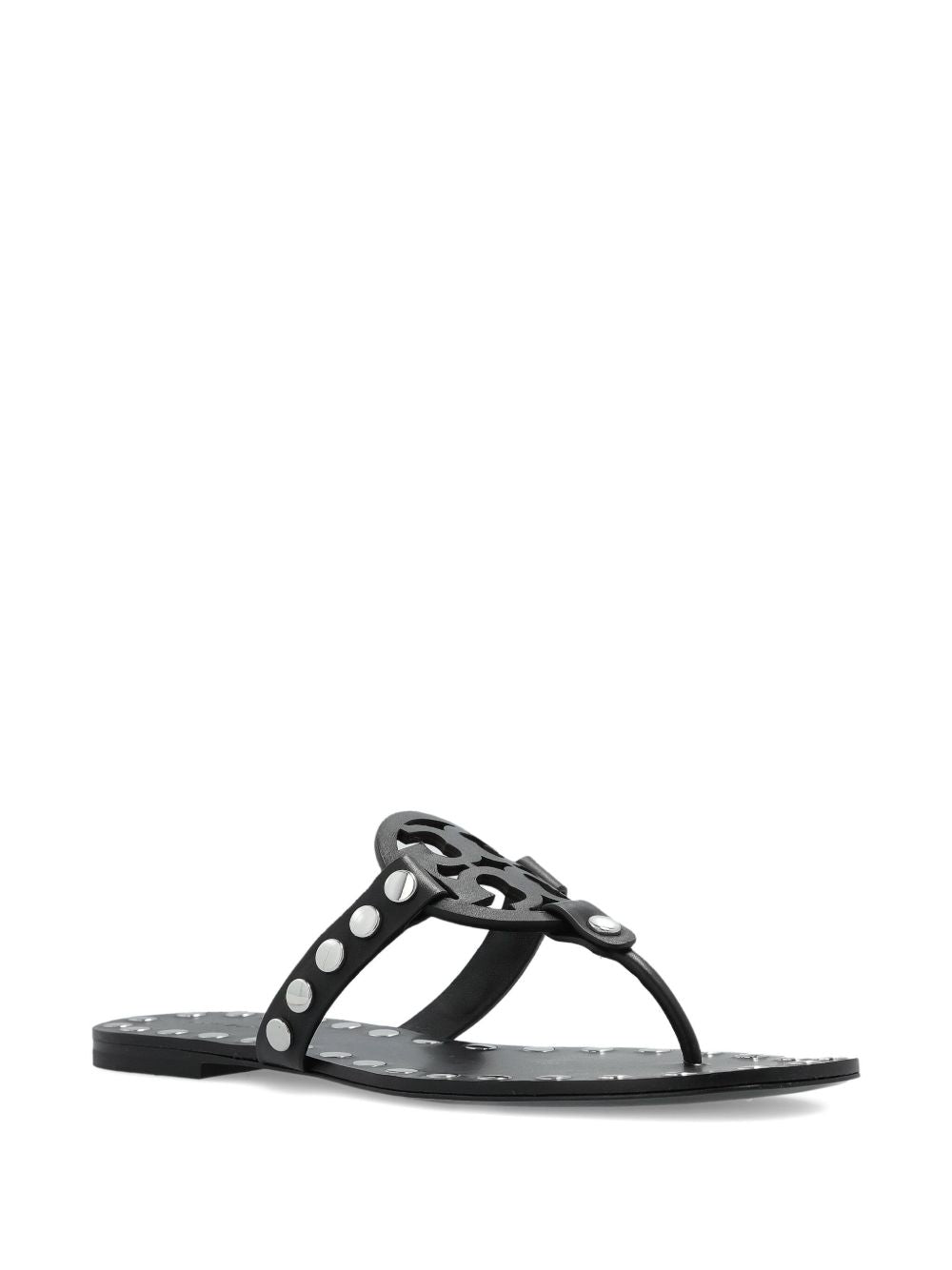 Tory Burch Studded Miller Patent flat sandals