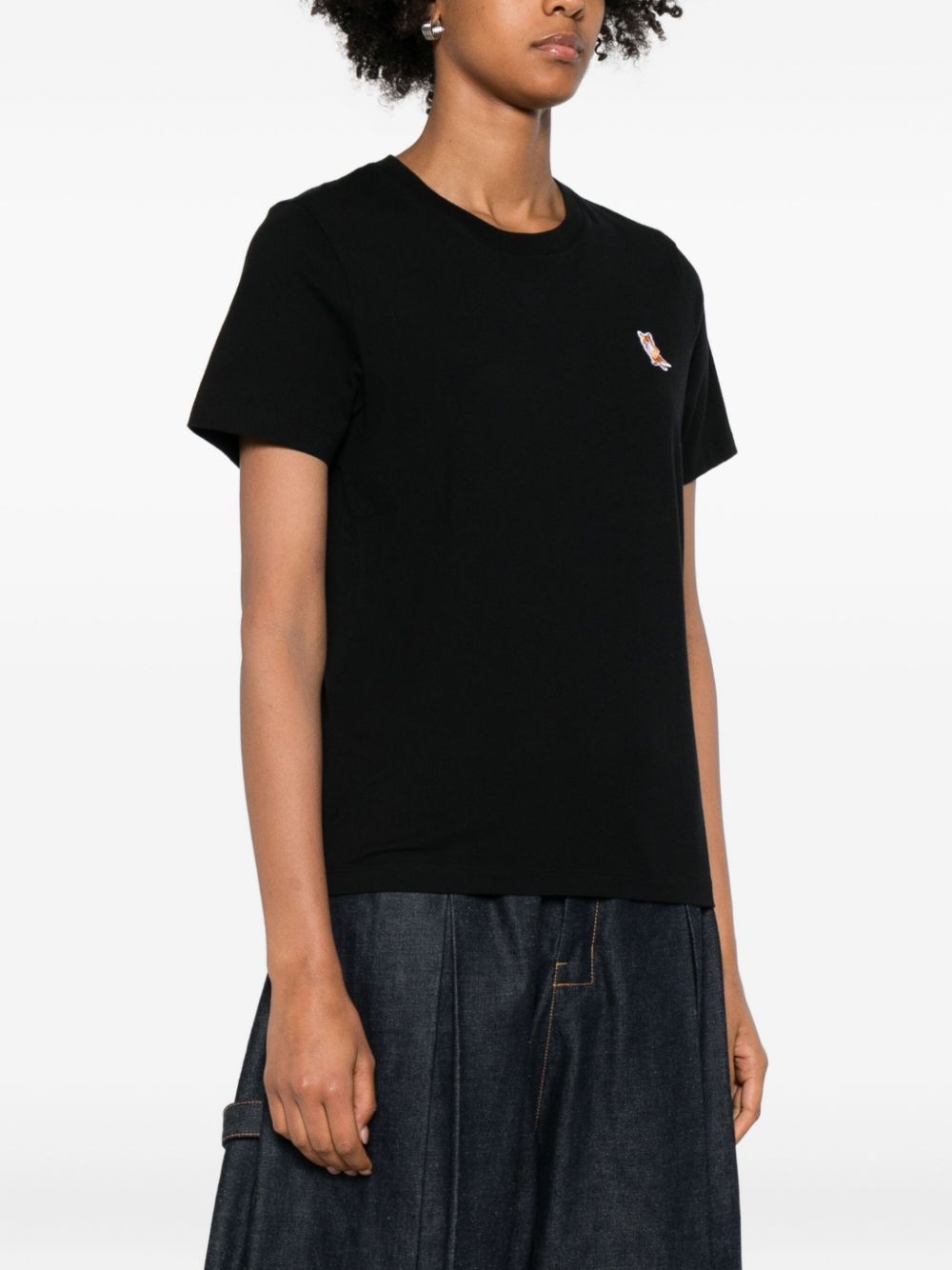 Maison Kitsuné Cotton T-shirt with fox embroidery
