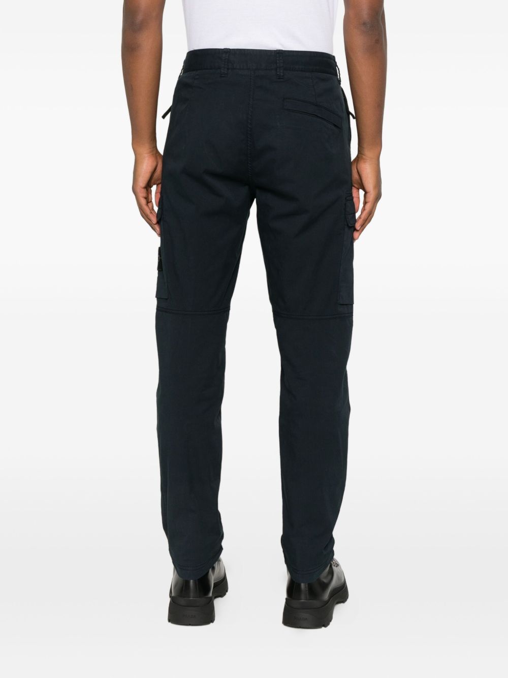 Stone Island logo patch Cotton cargo trousers