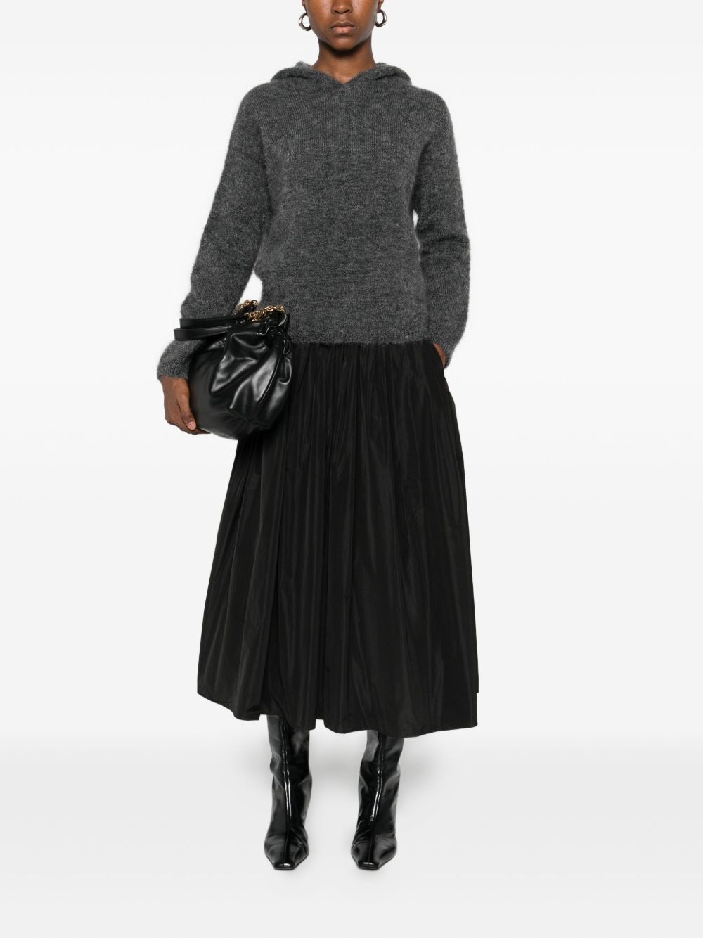 Susanne Bommer Cotton-Blend Midi Skirt