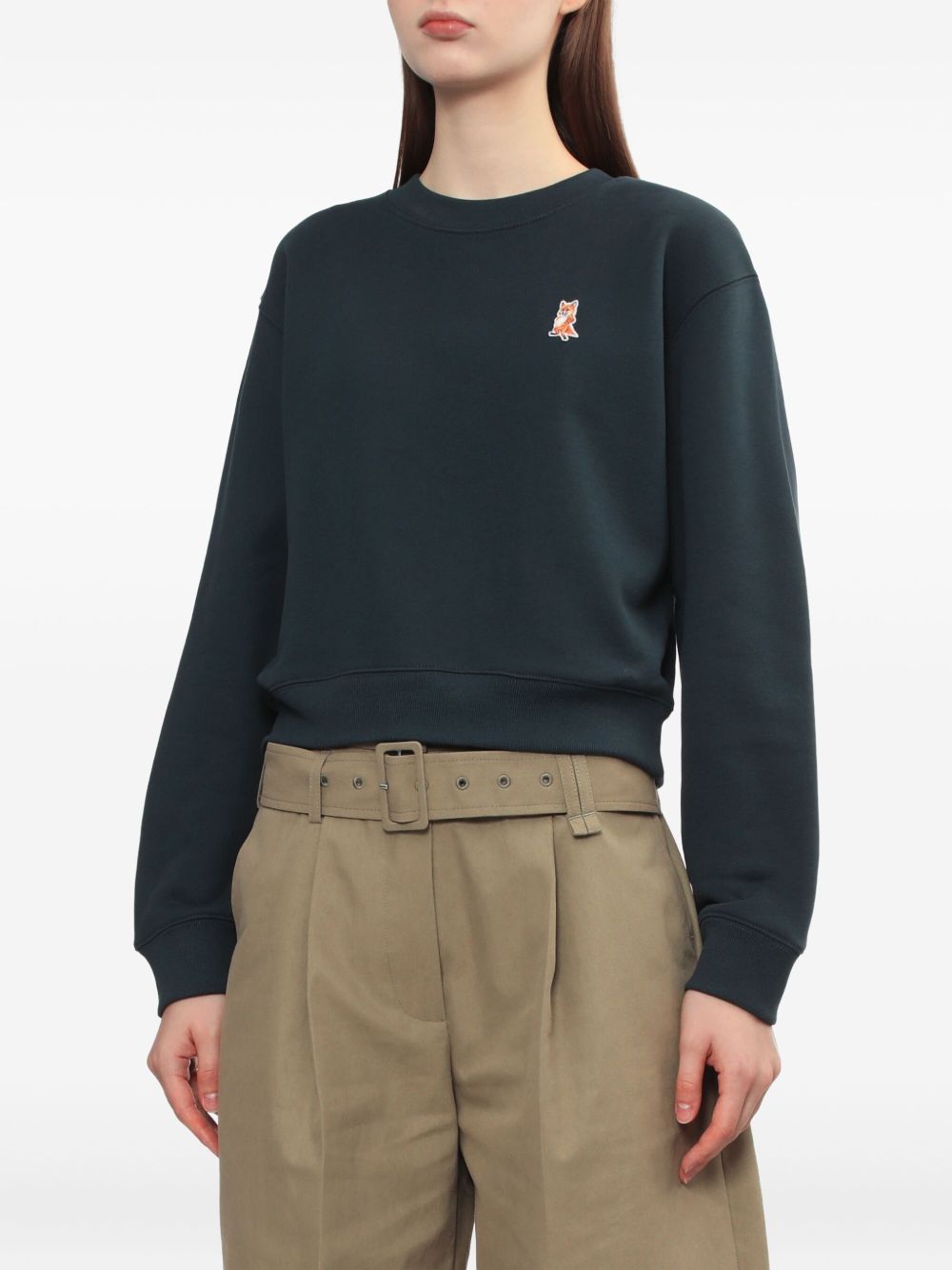 Maison Kitsuné Fox-embroidered sweatshirt