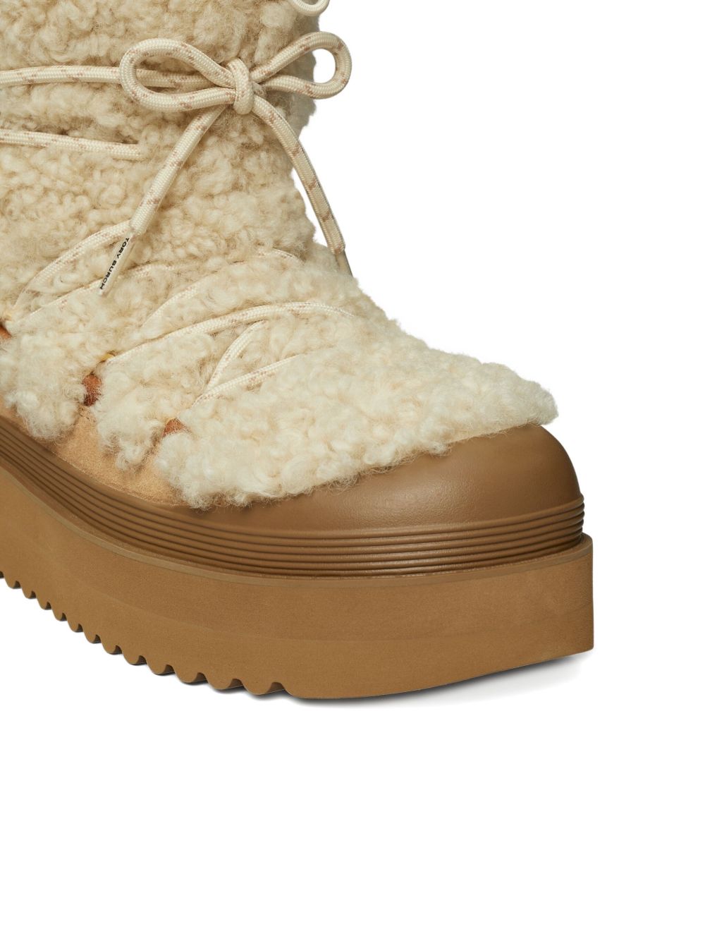Tory Burch Mellow Shearling Platform Boots.
