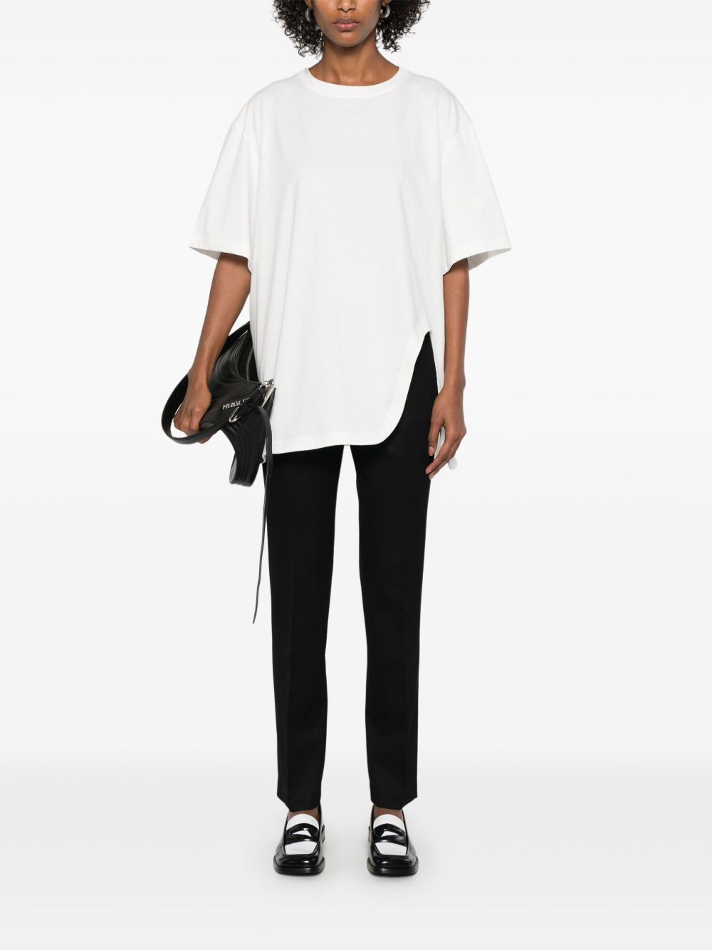 The Attico Asymmetric cotton t-shirt