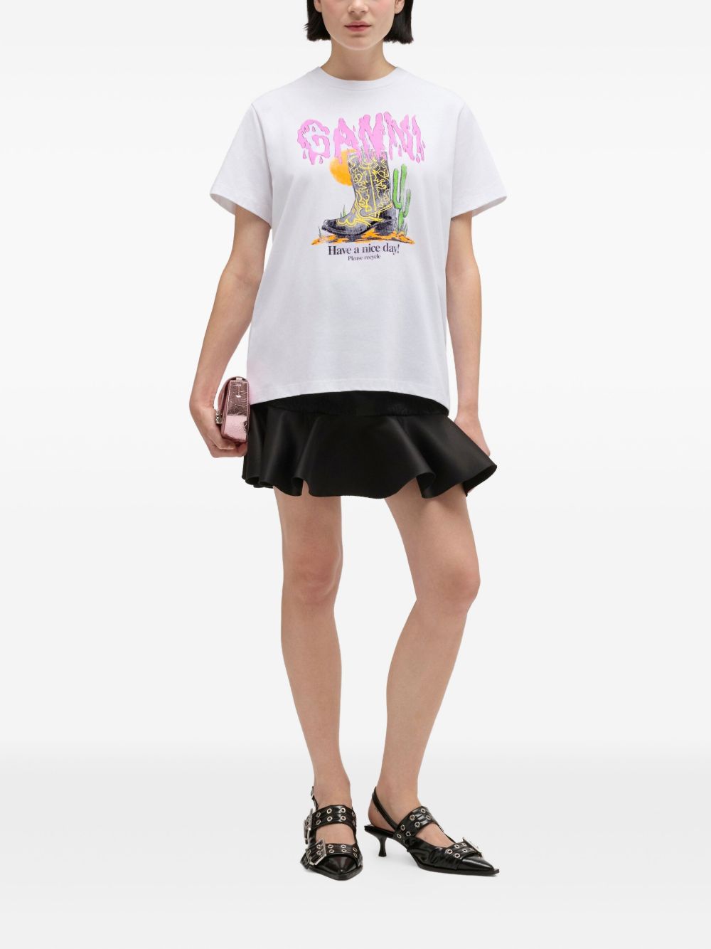 Ganni Boots organic cotton t-shirt