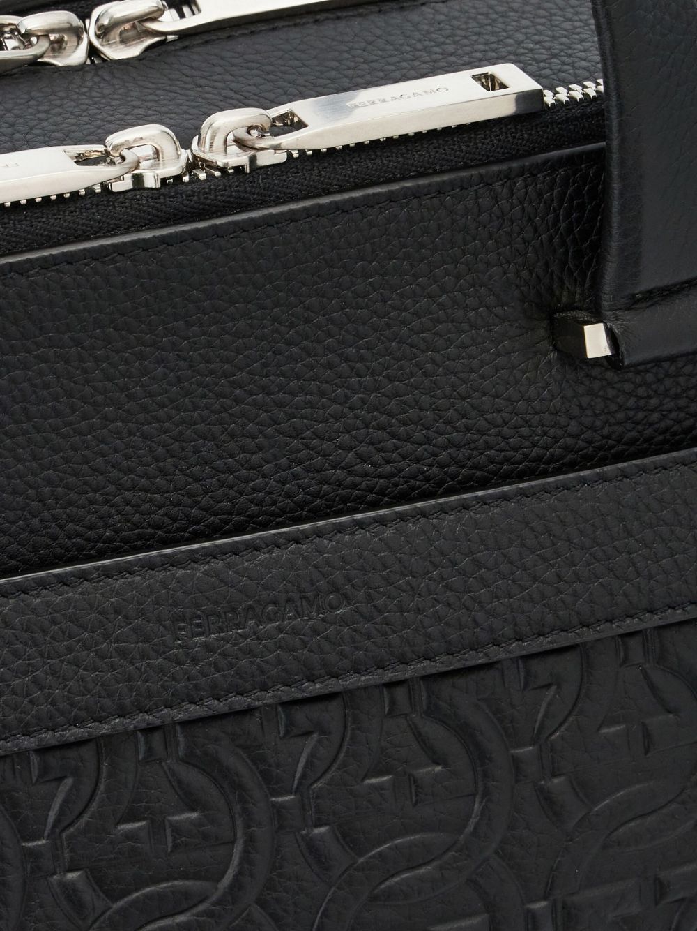 Ferragamo Embossed Gancini Briefcase