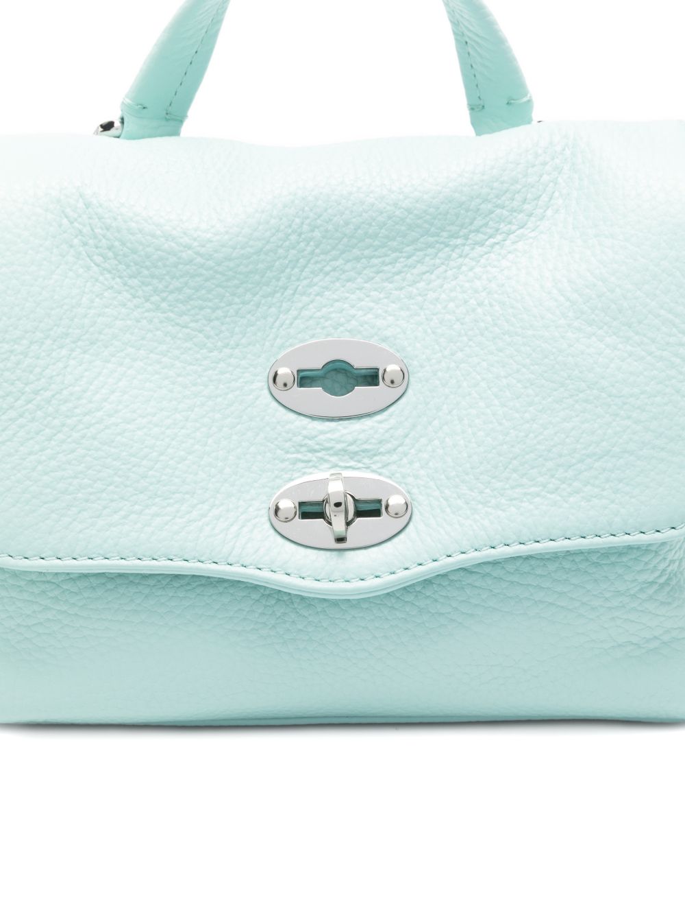 Zanellato Postina® Baby Bag In Hammered Leather Blue Celentano