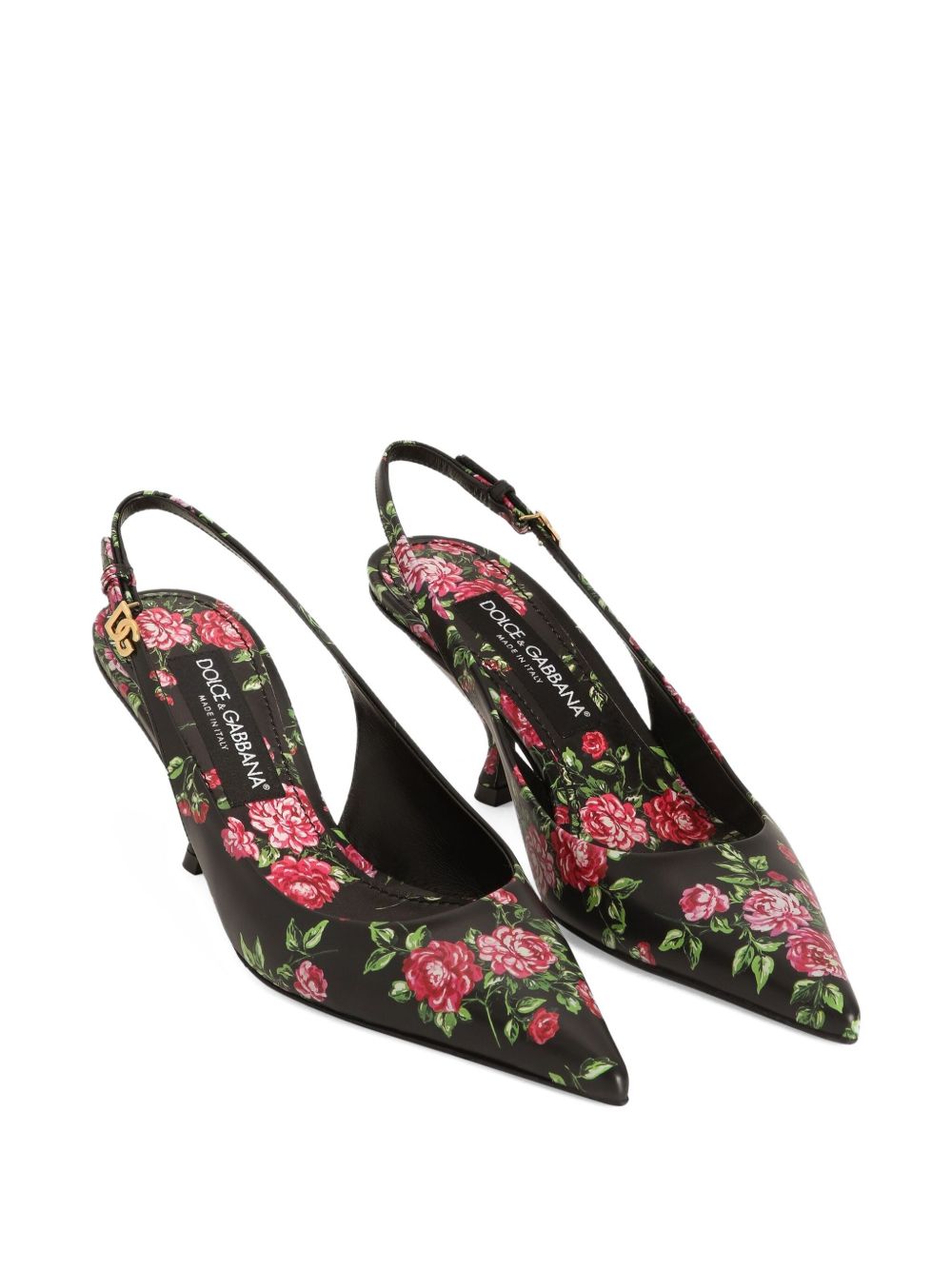 Dolce & Gabbana-Lollo 60 floral leather slingback pumps