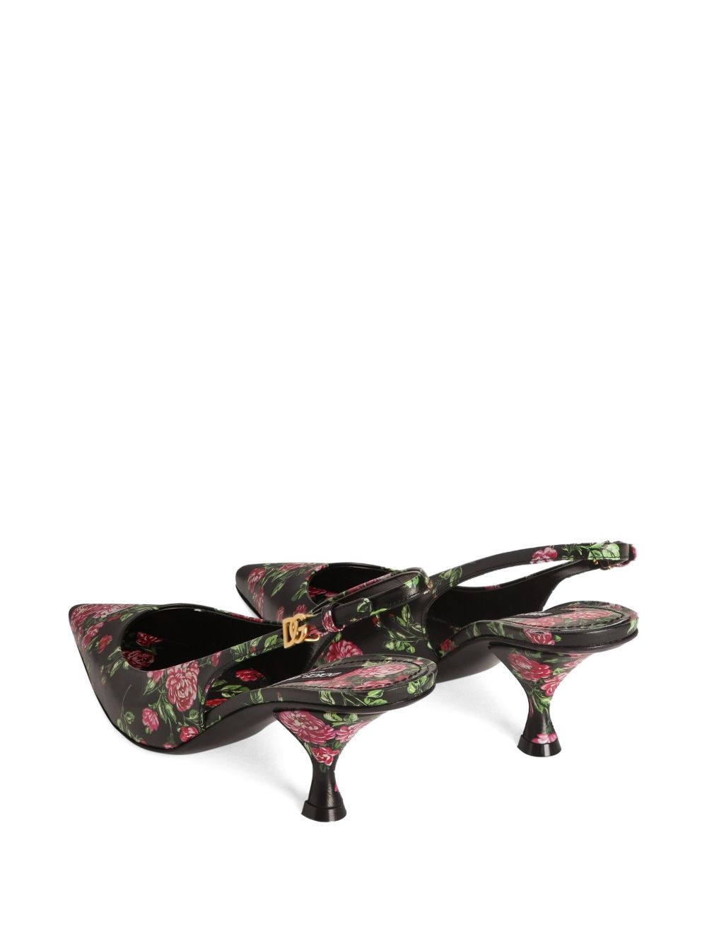 Dolce & Gabbana-Lollo 60 floral leather slingback pumps