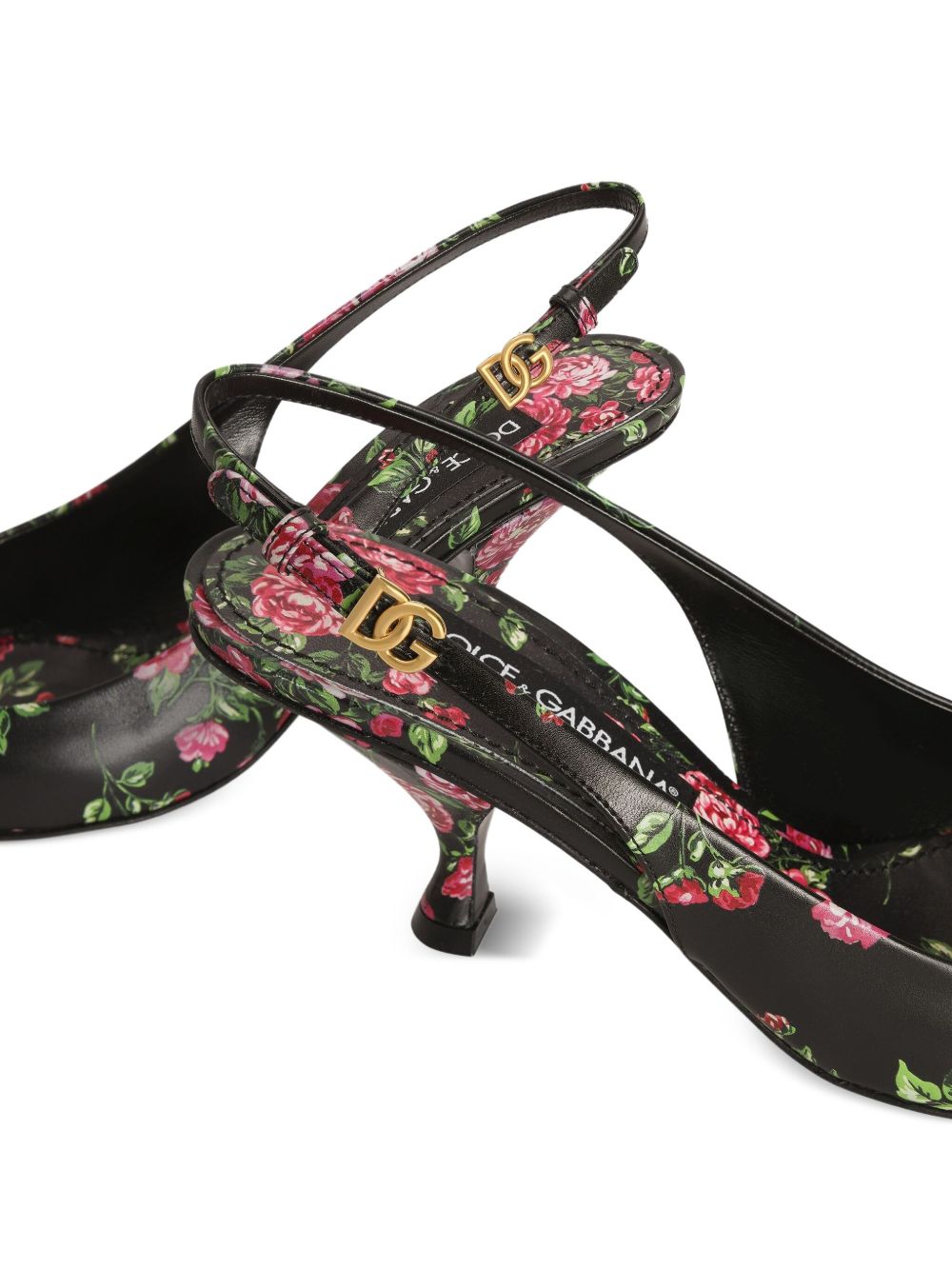 Dolce & Gabbana-Lollo 60 floral leather slingback pumps