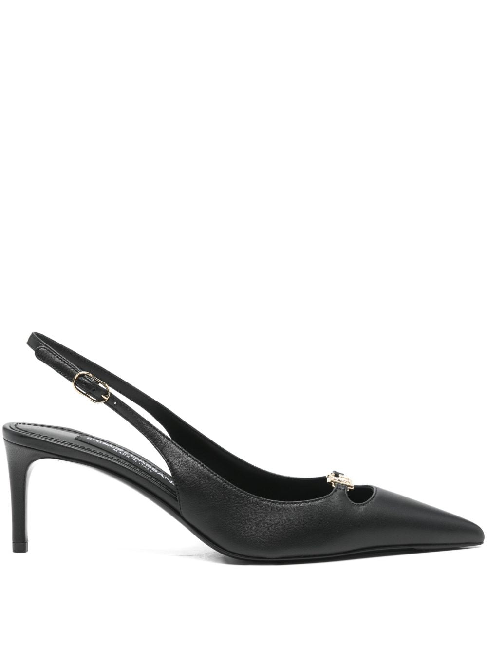Dolce & Gabbana-DG Lollo leather slingback pumps